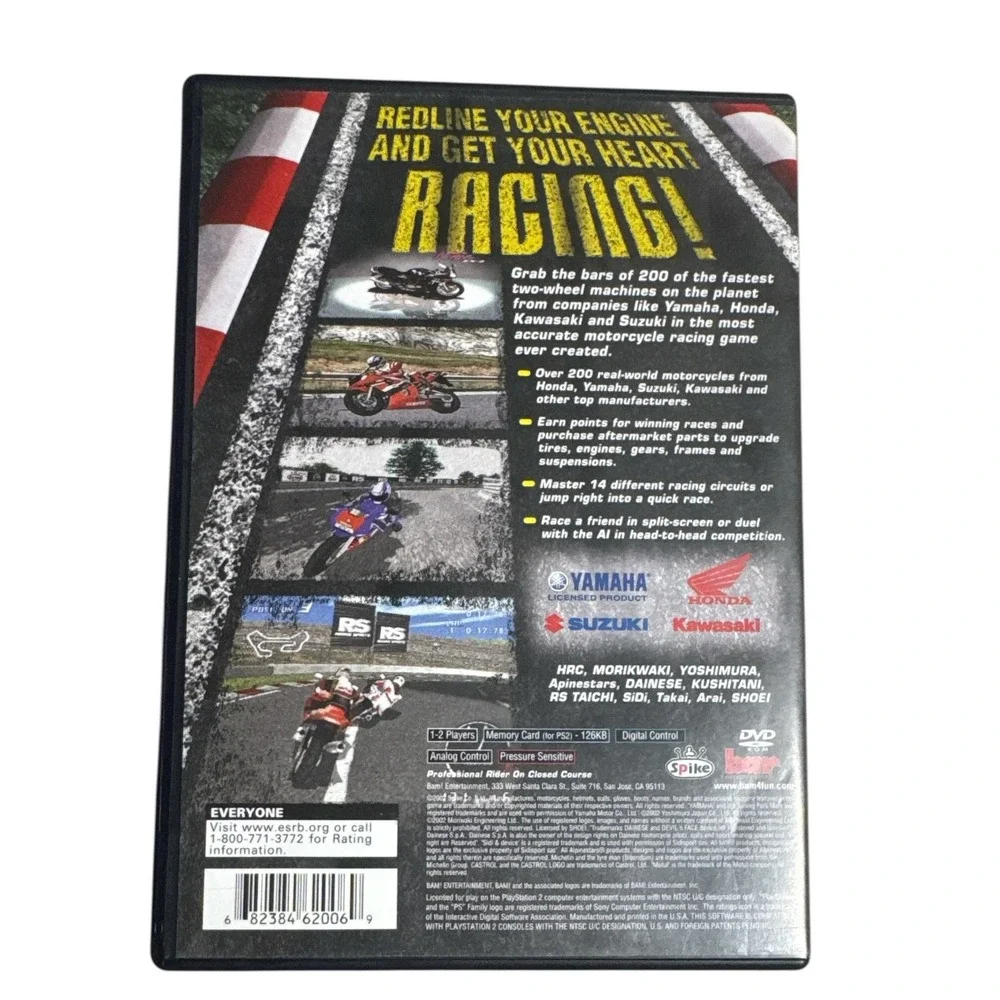 RS Riding Spirits PS2 Playstation‎ 2 Kids Motorcycle Racing Game Disc Only